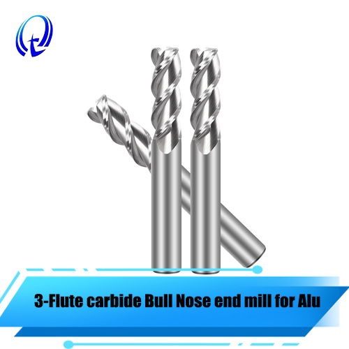 3 Flute Solid Carbide Bull Nose End Mill For Aluminum Milling Cutter