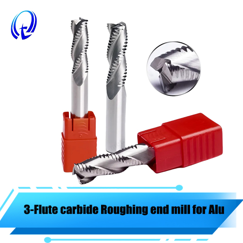 3 Flute Solid Carbide Roughing End Mill For Aluminum Milling Cutter