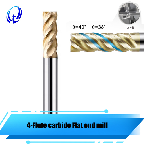 4 Flute Solid Carbide Flat End Mill For Stainless Steel Milling Cutter HRC70