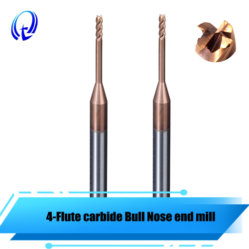 4 Flute Solid Carbide Deep Groove Bull Nose End Mill For Steel Milling Cutter