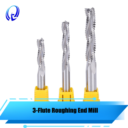 3-Flute Roughing End Mill for Wood – Carbide CNC Router Bit for Fast Material Removal