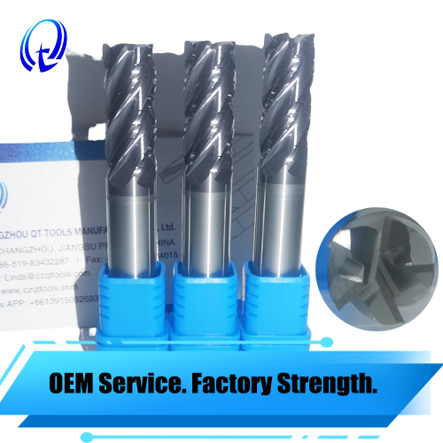 5 Flute Carbide End Mill with Chip Breaker for Steel Machining