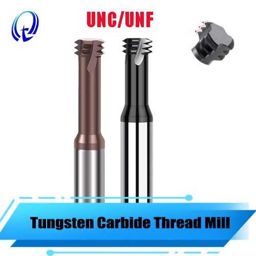 Solid Carbide UNC/UNF Thread Mill Cutter - 3-Tooth Design, AlCrN Coated for Hardened Steel (45-65 HRC)